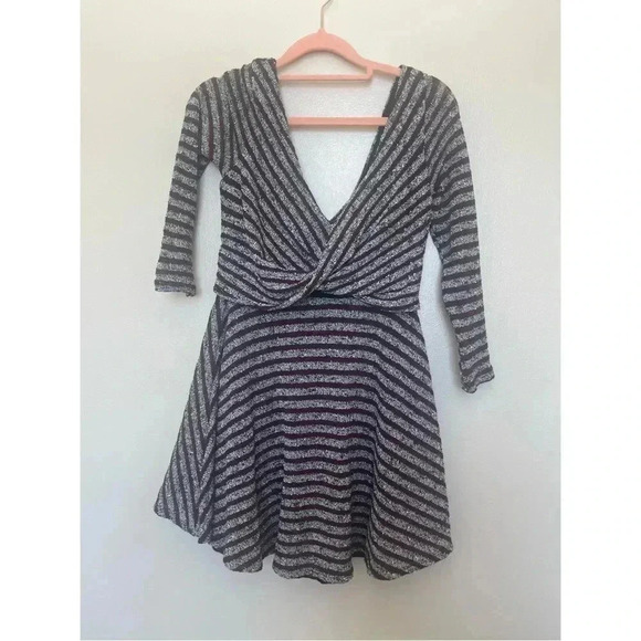 Free People Striped Maverick Dress Maroon - Picture 2 of 5